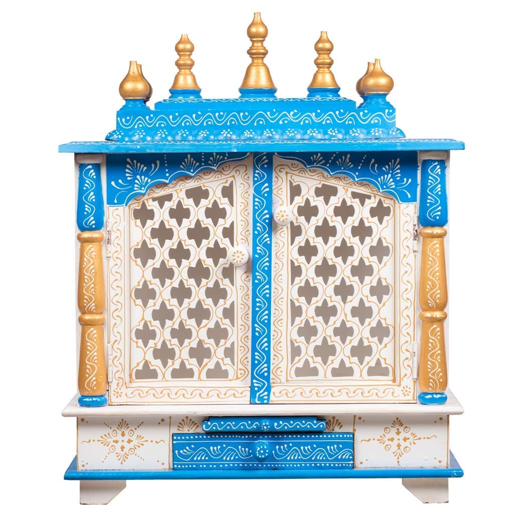 Kamdhenu art and craft Wooden Temple/Home Temple/Pooja Mandir/Pooja Mandap/Temple for Home S23