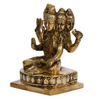 ARTVARKO Brass Panchmukhi Shiva Idol Five Shiv Murti Statue for Pooja Decor Gift 5 Inches