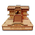 Amzgear Badrinath Temple in Wood | Wooden Shree Miniature 3D Handmade| Religious Decorative showpiece Decoration, Office and Gift (Badrinath)