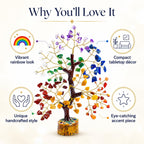 7 Chakra Crystal Bonsai, Tree of Life for Home Office Decor