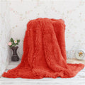 Soft, Plush Faux Fur Fabric, 6 feet x 5 feet Turquoise Blue (Red) Kafalo