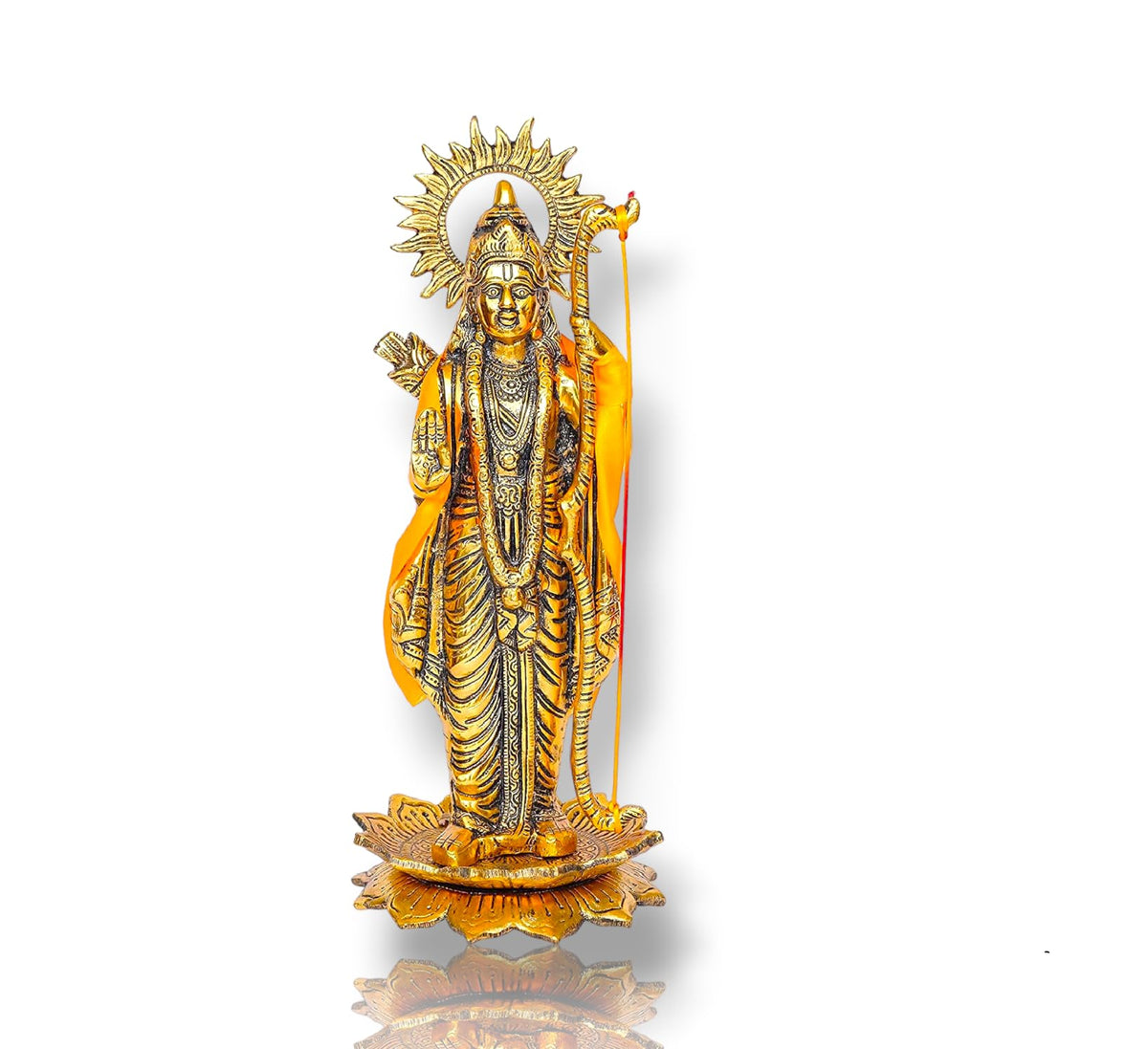 KridayKraft Metal Lord Shri Ram JI Murti for Pooja Room Mandir Temple Showpiece Ram Idol Religious Idol for Home Office Décor Bal Ram Decorative Shopiece Figurines Sculpture for Gifting Purpose