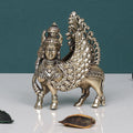 SVARUP Brass Superfine Kamdhenu Idol Kamadhenu Cow Surbhi Statue for Puja Home Decor Small Size 3 Inch