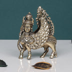 SVARUP Brass Superfine Kamdhenu Idol Kamadhenu Cow Surbhi Statue for Puja Home Decor Small Size 3 Inch