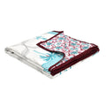BLOCKS OF INDIA Hand Block Printed Cotton Single Size Reversible Malmal Dohar for Summer (Turq Tree) Kafalo