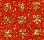 Lakshmi Maa Collection Rumala Sahib Double Set Velvet Orange with Heavy gota & Designer Set of 4 PEC