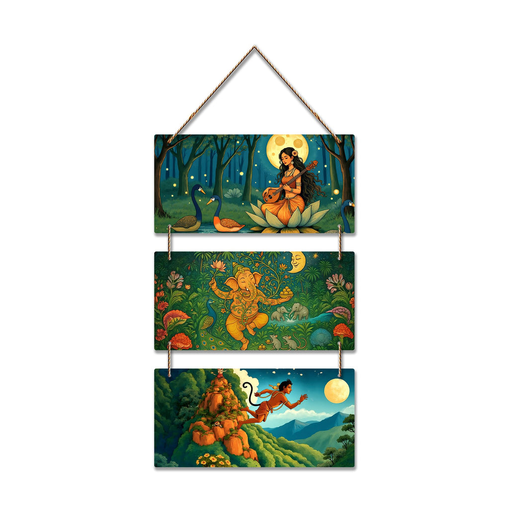 Artvibes Devotional Indian Spiritual Modern Art Decorative Wall Hanging Ornaments | Living Room | Office | Wall Art Painting For Hall | Graphic Artwork | Wall Art Print | Unique Gift (WH_9453N)