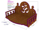 MANDIRAM Ssi Fully Handmade Beautiful Small Wooden Home And Office Temple/Pooja Mandirs/Puja Temple,H-6In