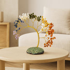 JD FRESH 200 Beads 7 Chakras Crystal Tree/Gemstone Feng Shui Tree for Good Luck/Positive Energy and Meditation Spiritual for Good Luck/Handmade Showpiece for Home Décor/Living Room/Office and Gifting