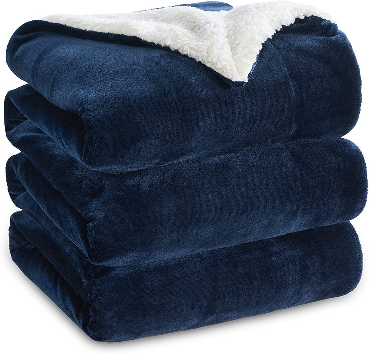 VAS COLLECTIONS® All-Seasons Super Soft Flannel Solid/Plain Blanket/AC Dohars/Duvet/Quilt for Summer, Navy Blue, Size 225X230 cm (Double) Kafalo