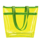 TERA 13 Transparent Tote Bag For Women & Girls, Clean PVC Shoulder Handbag, Waterproof Reusable Shopping Bag, Beach Bag, Travel Tote,Large Capacity Zipper Closure, Everyday Carry Bag (1 Pcs)
