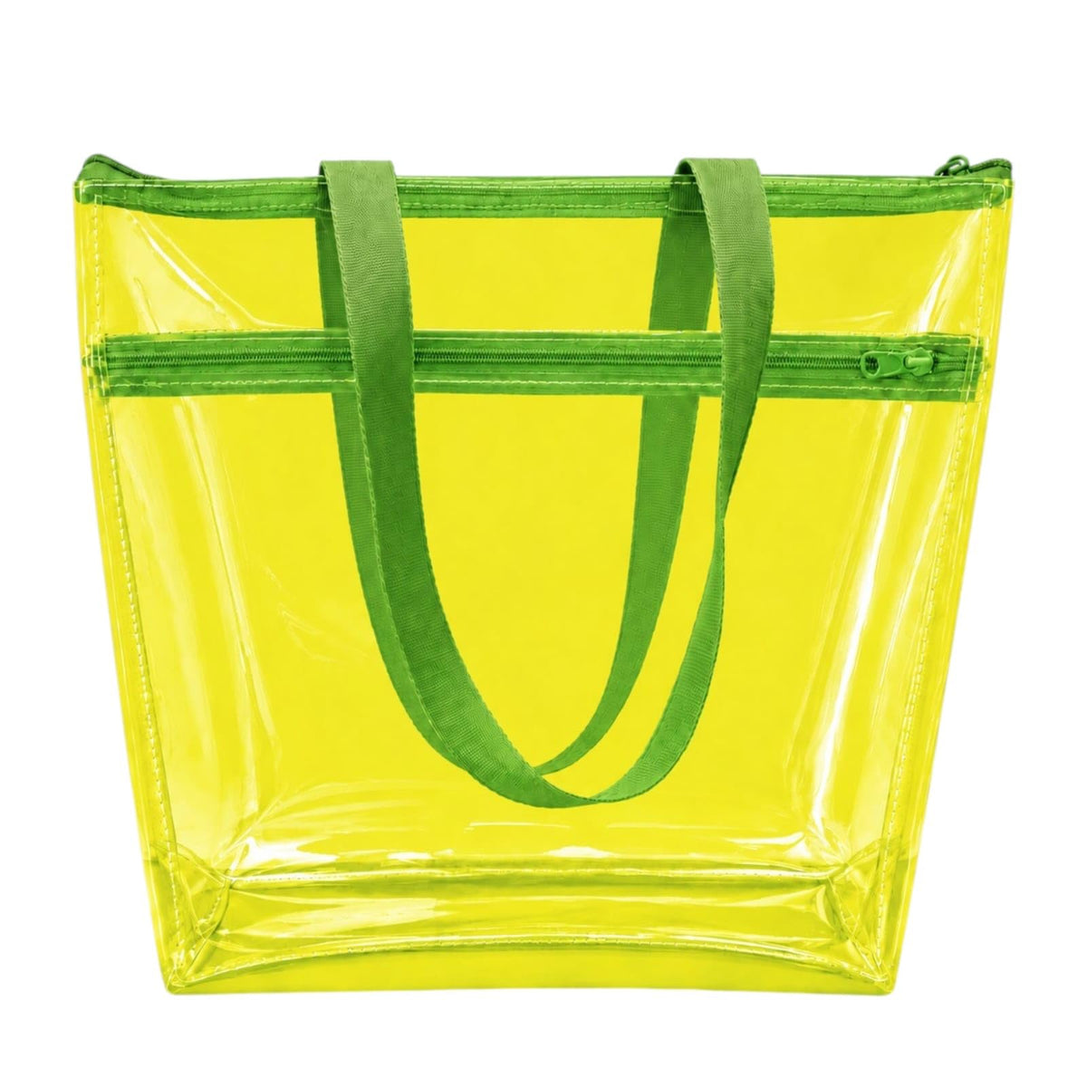 TERA 13 Transparent Tote Bag For Women & Girls, Clean PVC Shoulder Handbag, Waterproof Reusable Shopping Bag, Beach Bag, Travel Tote,Large Capacity Zipper Closure, Everyday Carry Bag (1 Pcs)