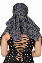 DEEPNYRA - LIVING STYLE Scarf Face Full Covering With Mask Head Hair Wrap Sun Protection For Women Cotton Printed Square All Season Wear (GREYCARRY)