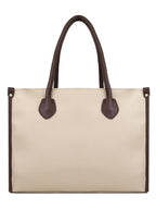 LEGAL BRIBE Womens Textured Shoulder Tote Bag (Beige)