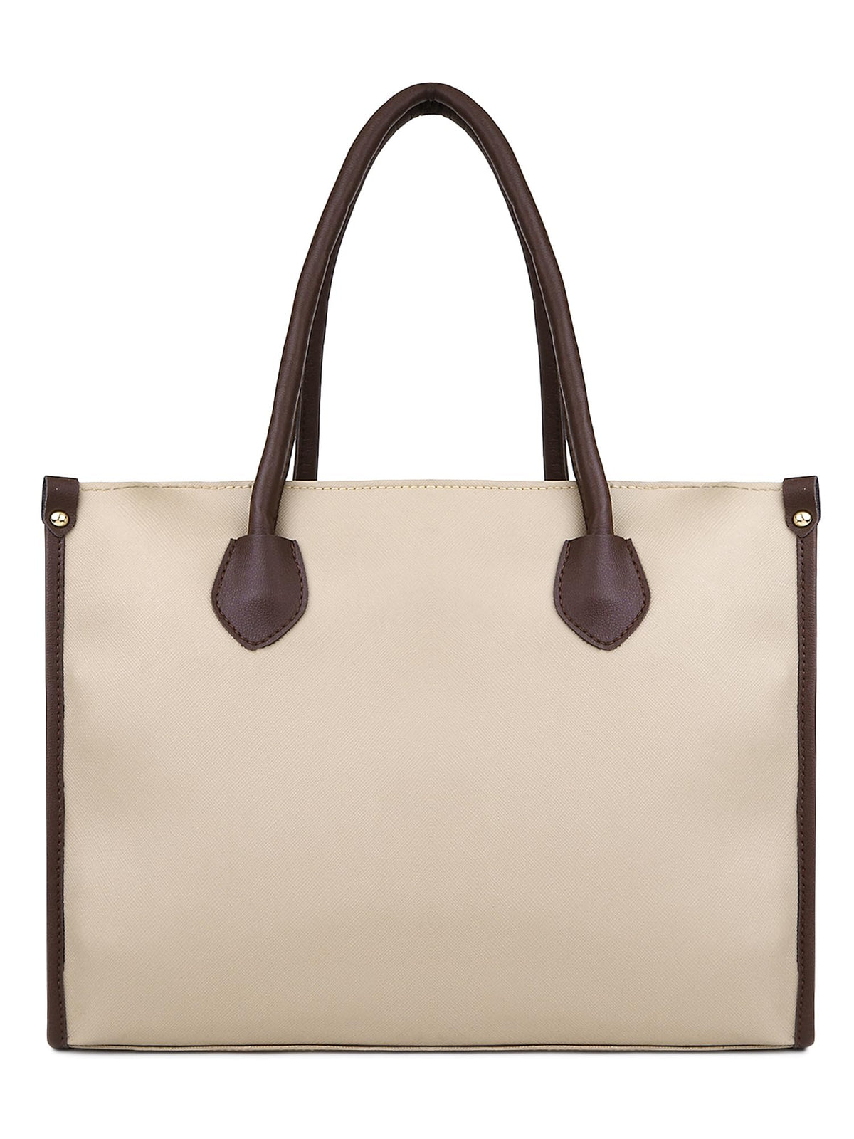 LEGAL BRIBE Womens Textured Shoulder Tote Bag (Beige)