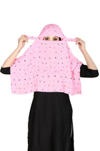 7 season's Women's Cotton Scarf Cum Mask Universal Size Usable For Vehicle Driver For Sunlight Uv Protection White Printed Design (Pink-S), Female