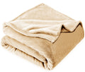 VAS COLLECTION Premium Plush Double Blanket | 300 GSM Lightweight Cozy Soft for Bed, Sofa, Couch, Travel & Camping| 220x230 cm or 86x90 inches | Beige |Polyester Kafalo