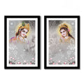 VIBECRAFTS Premium 2 Pieces Quality Frame Painting of Radha Krishna Office Digital Reprint Posters with Synthetic Wooden Home, Decorative Gift Item (25 inch x 18) (PFVC2Pcs2_901)