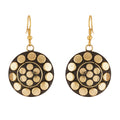 Shreyadzines Non-precious Metal Dangling Handmade Lightweight Hook Tibetan Style Earrings for Women (Gold)