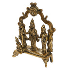 ARTVARKO Brass Ram Darbar Statue Shree Ram Ji Sita Laxman Hanuman Home Décor Puja Bhagwan Idol Murti for Mandir Temple 6.75 Inches