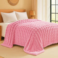 VAS COLLECTIONS Bubble Blanket 600 GSM Heavyweight Ultra-Soft & Warm Blanket | Double Bed 223x223 cm (3000g) | Premium Winter Blanket for Bedroom & Heavy Winter Use – (Pink, Double – 3Kg) Kafalo