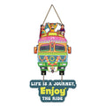 Artvibes Life Is A Journey Enjoy The Ride Printed Wooden Wall Hanging MDf Wall Art | Quotes Decor Item for Office | Traveller Quotes Wall Art | Wall Illustrations | Unique Gift (WH_5730N)