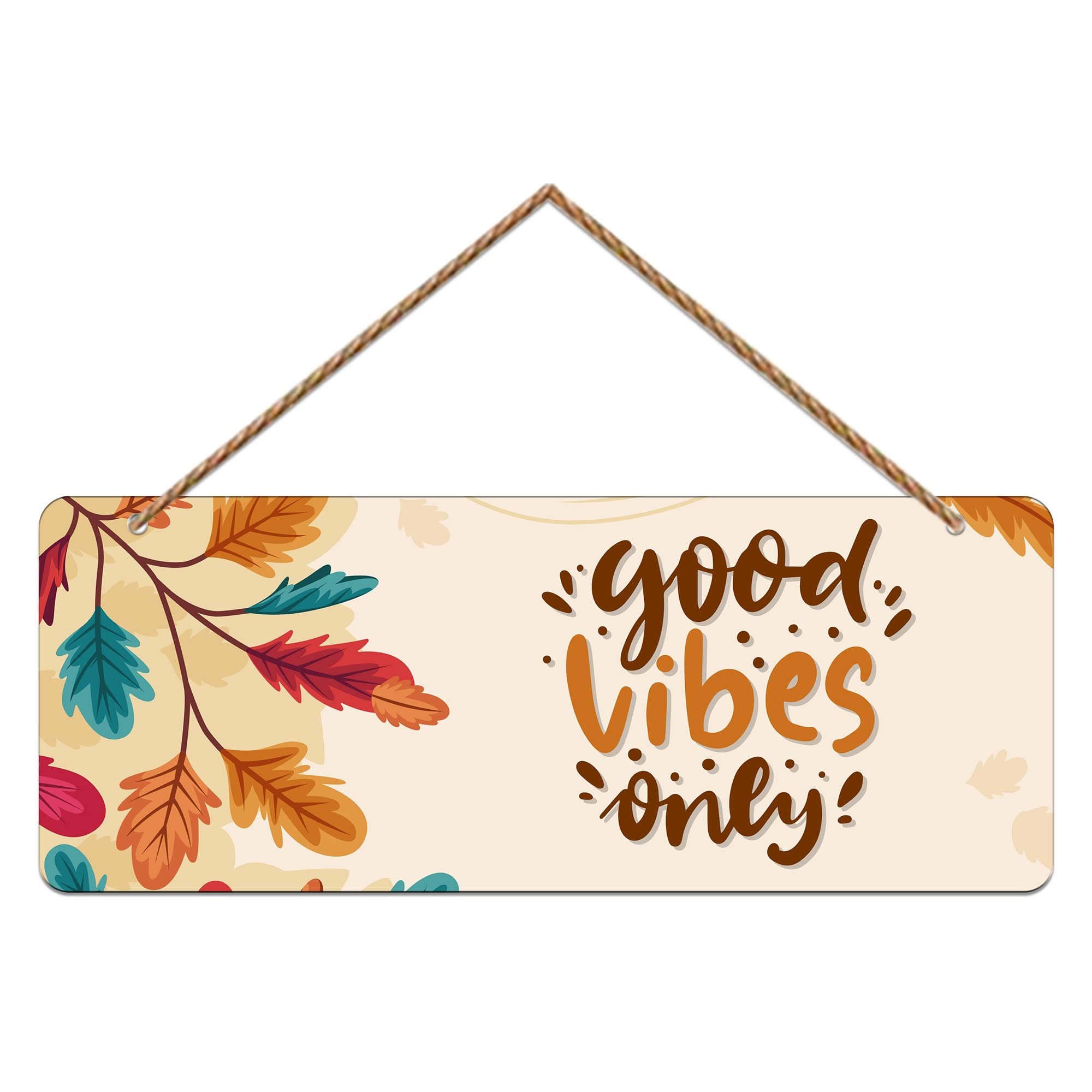Artvibes Good Vibes Only Printed Wooden Wall Hanging For Living Room | Office | Quotes Decor Item | Wall Poster | Office Decoration Item | Wall Art Print | Inspirational quotes | Gift Items (WH_3907N)
