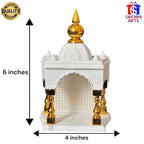 SAICHHA GIFTS Temple for car Dashboard Stand 6 inches (White)