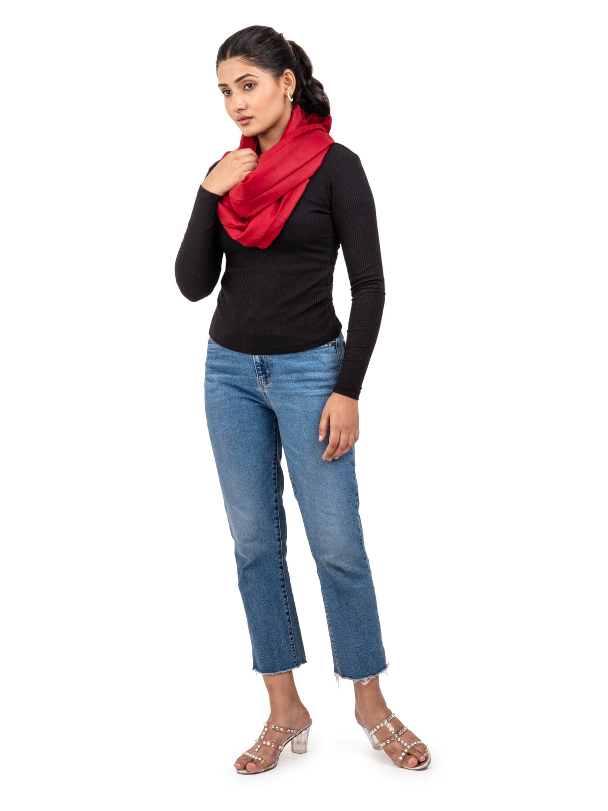 Naureen Women Luxurious Classic Plain Shawl, Warm and Soft, 40x80 inch, Unisex Colors