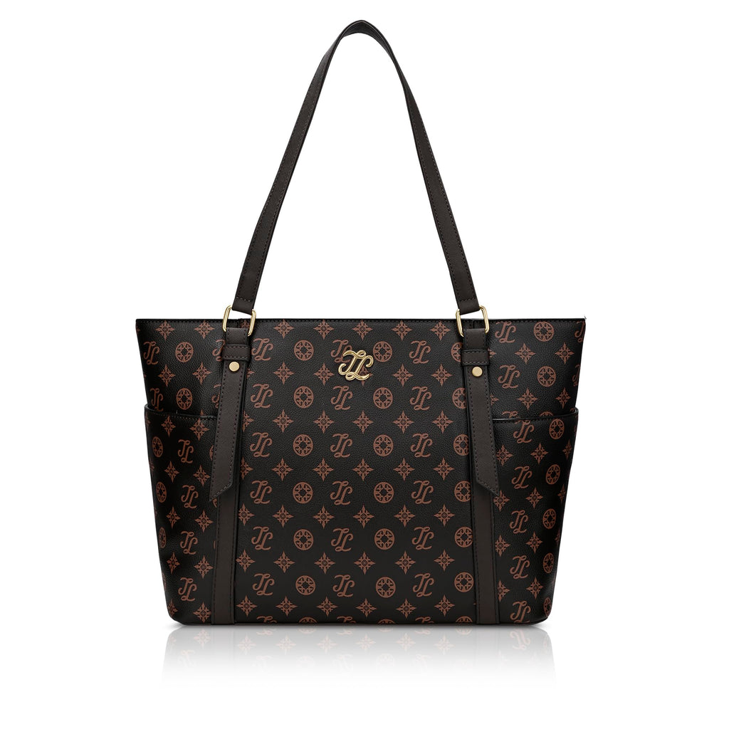 Lavie Signature Women's Harisburg Monogram Tote Laptop Bag | Tote Laptop Bag for Work | Ladies Purse | Stylish Shoulder Bag | Gift for Women