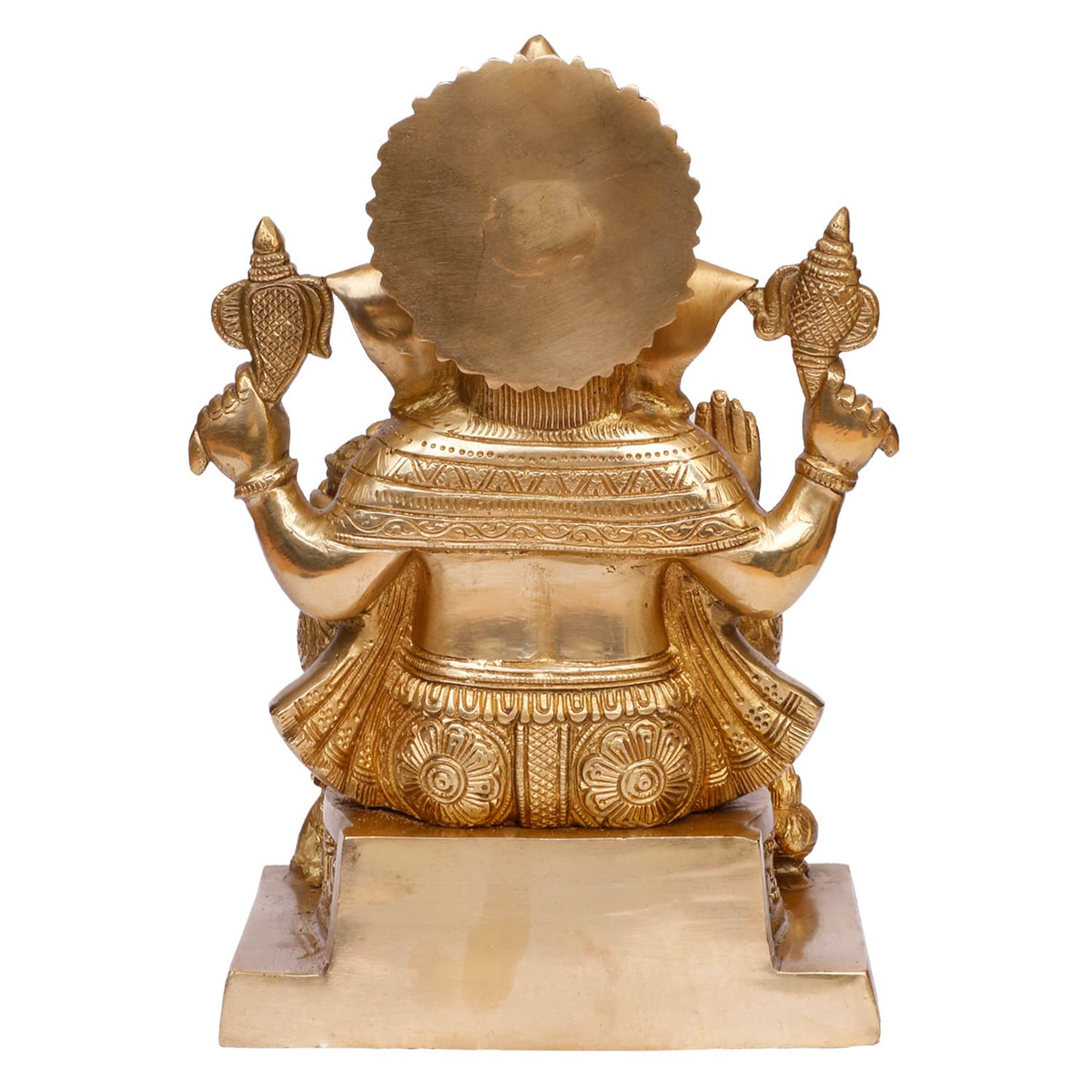 ARTVARKO Brass Mangalkari Ganesha Ganesh Bhagwan Large Statue God Ganpati Murti (11 Inch,6.7Kg)