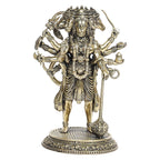 ARTVARKO Brass Hanuman Religious Idol Figurine God (Five Faced) Panchmukhi Bajrangbali Sankat Mochan Standing Murti. 6.25 Inch