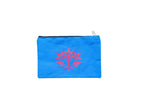 Baal Leela Hand Painted Sanjhi Cotton Canvas Pouch Bag - Multipurpose, Reusable, Eco-Friendly (Blue)