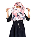 Tolexo Rayon cotton scarf free size with Hook and Lopp Tape closer-printed-free size (Peach)