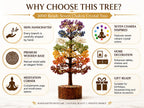 ZenVedas Seven Chakra Crystal Tree 1000 Beads | Natural Healing Gemstone Bonsai Tree | Feng Shui Money Tree for Home, Office Desk, Vastu, Reiki Meditation & Positive Energy Decor