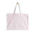 KITES CREATIONS 100% Cotton Shopping Bag, Stylish & Shoulder Tote with Inner Pocket, Perfect for Grocery, Travel, Shopping, Chambray Slub (14”x17.5”x5.5”), Set of 5 - Cloud Rose