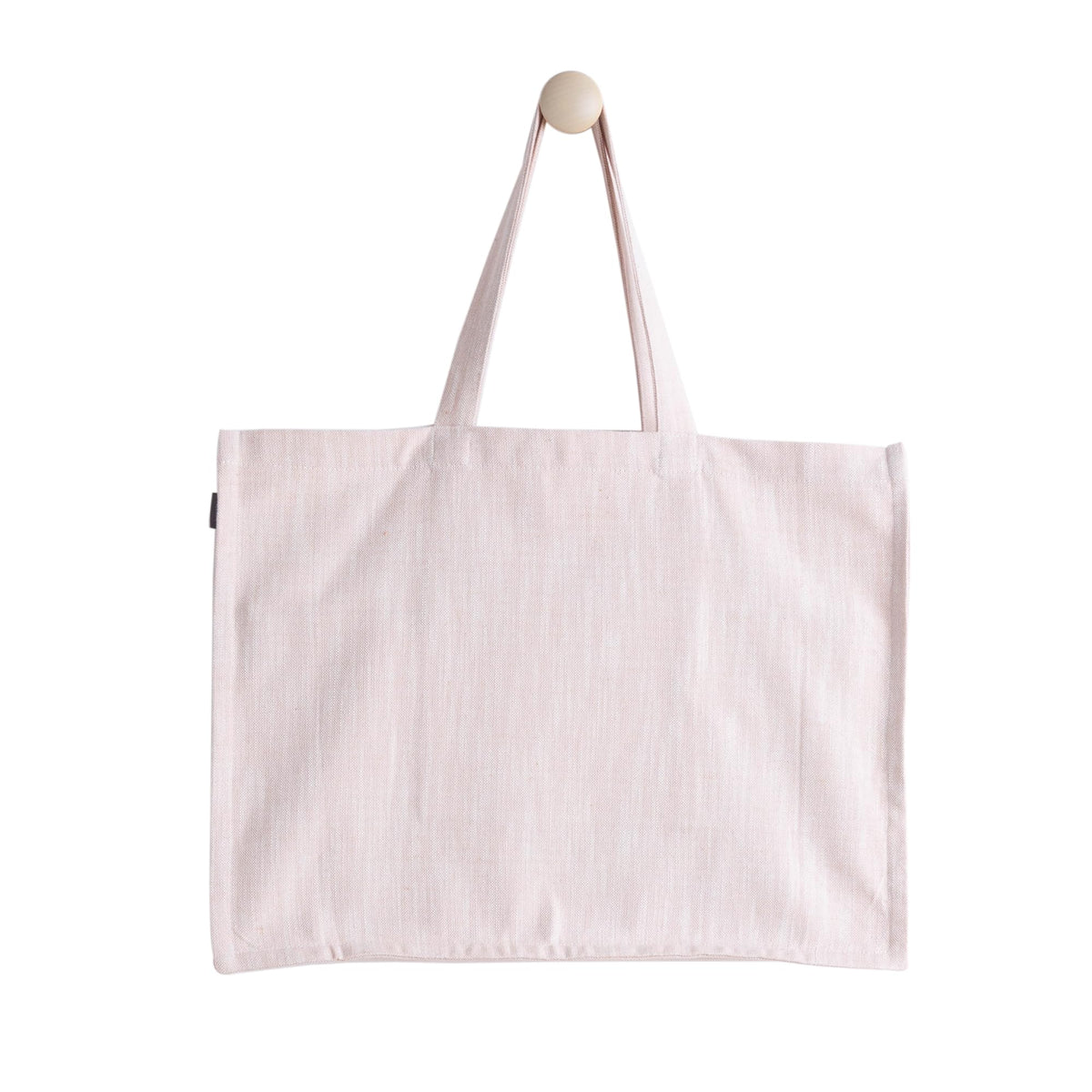 KITES CREATIONS 100% Cotton Shopping Bag, Stylish & Shoulder Tote with Inner Pocket, Perfect for Grocery, Travel, Shopping, Chambray Slub (14”x17.5”x5.5”), Set of 5 - Cloud Rose