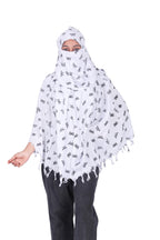 CLOTHNEST Women’s Rayon Scarf Cum Mask – Full Face & Neck UV Sun Protection for Drivers and Outdoor Use (BLACK BUTTERFLY)