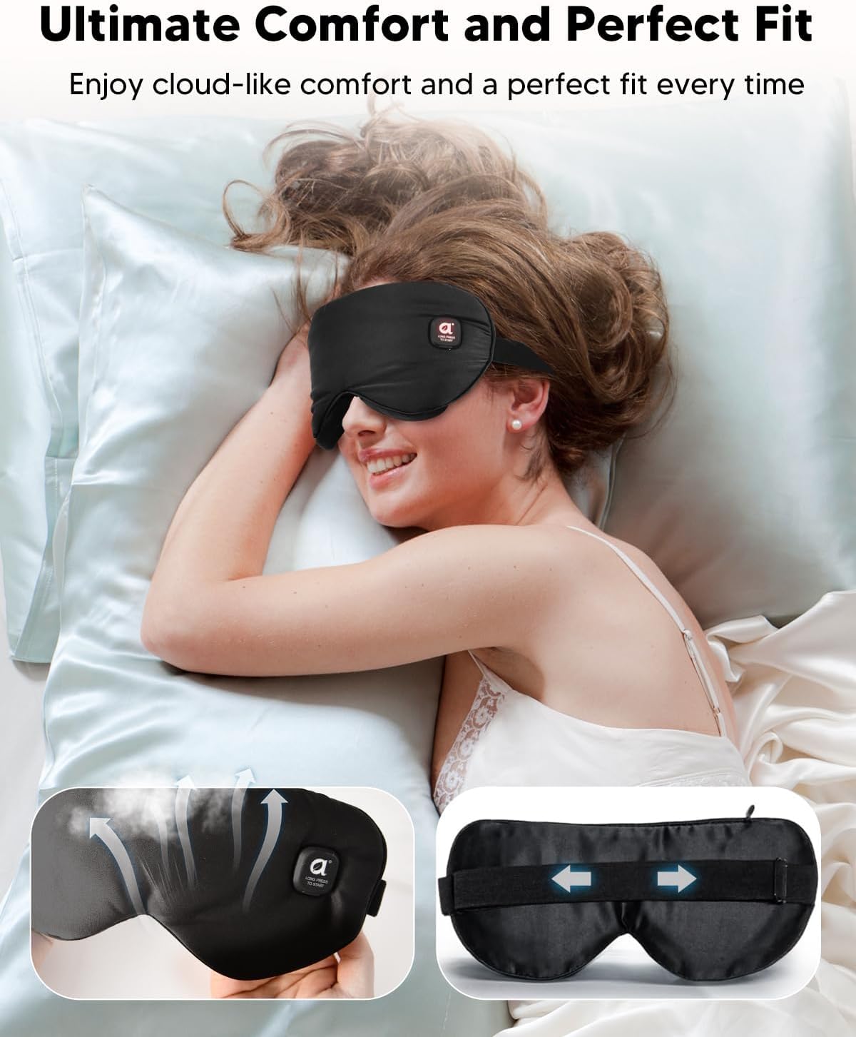 arboleaf Heated Eye Mask, Cordless Rechargeable Warm Eye Compress