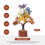 AMOKRI 7 Chakra Crystal Tree with 500 Beads, Feng Shui Healing Crystal Bonsai for Positive Energy, Home Decor, Office Desk, Meditation, Reiki, Vastu and Spiritual Gift