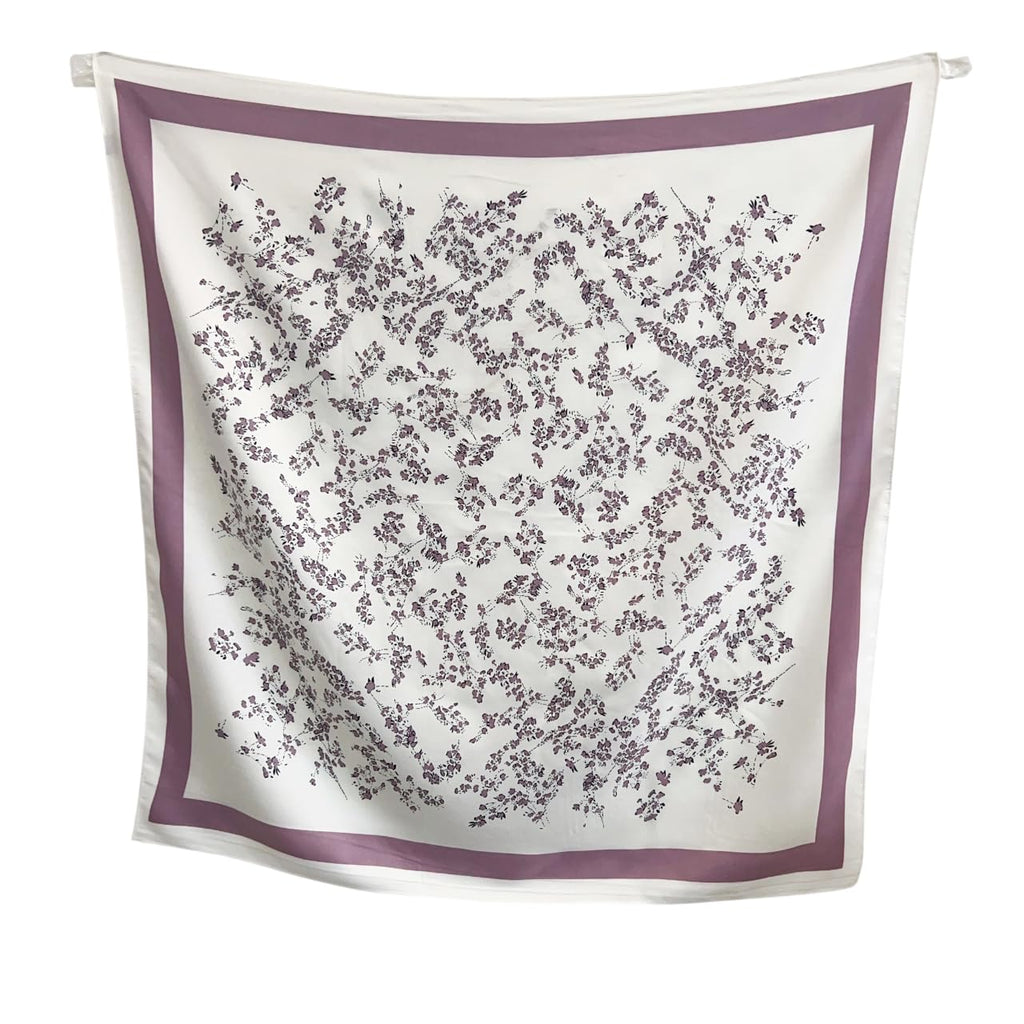 CrossKulture Printed Poly Silken feel Scarf Stole for Women | Stylish, Soft, & Lightweight | Satin Feel Neck, Hair & Head Scarf for Women | Square Silk Stole for Handbag (Colour72)