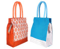 FOONTY Daily use Women Tote/Lunch/Gym Bag(Combo of 2,Multicolor,Fab-28E)
