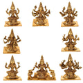 ARTVARKO Brass Ashtalakshmi Statue Ashta Lakshmi Set of 8 Asthalakshmi for Diwali Puja Mandir Temple Vastu Home Office Puja Decor Gift 3.5 Inches