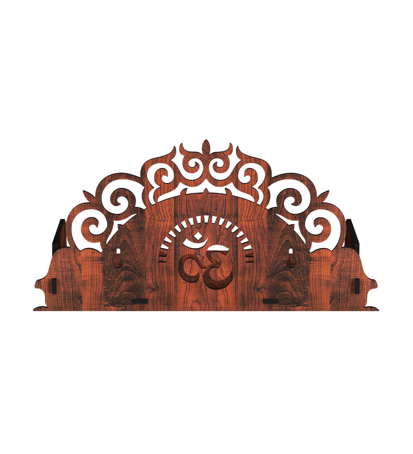 RANDOM Wall Mounted Mandir/Temple, Wooden Pooja Stand for Home, Wall Hanging Temple for Home, Office (12 x 8.5 x 6)