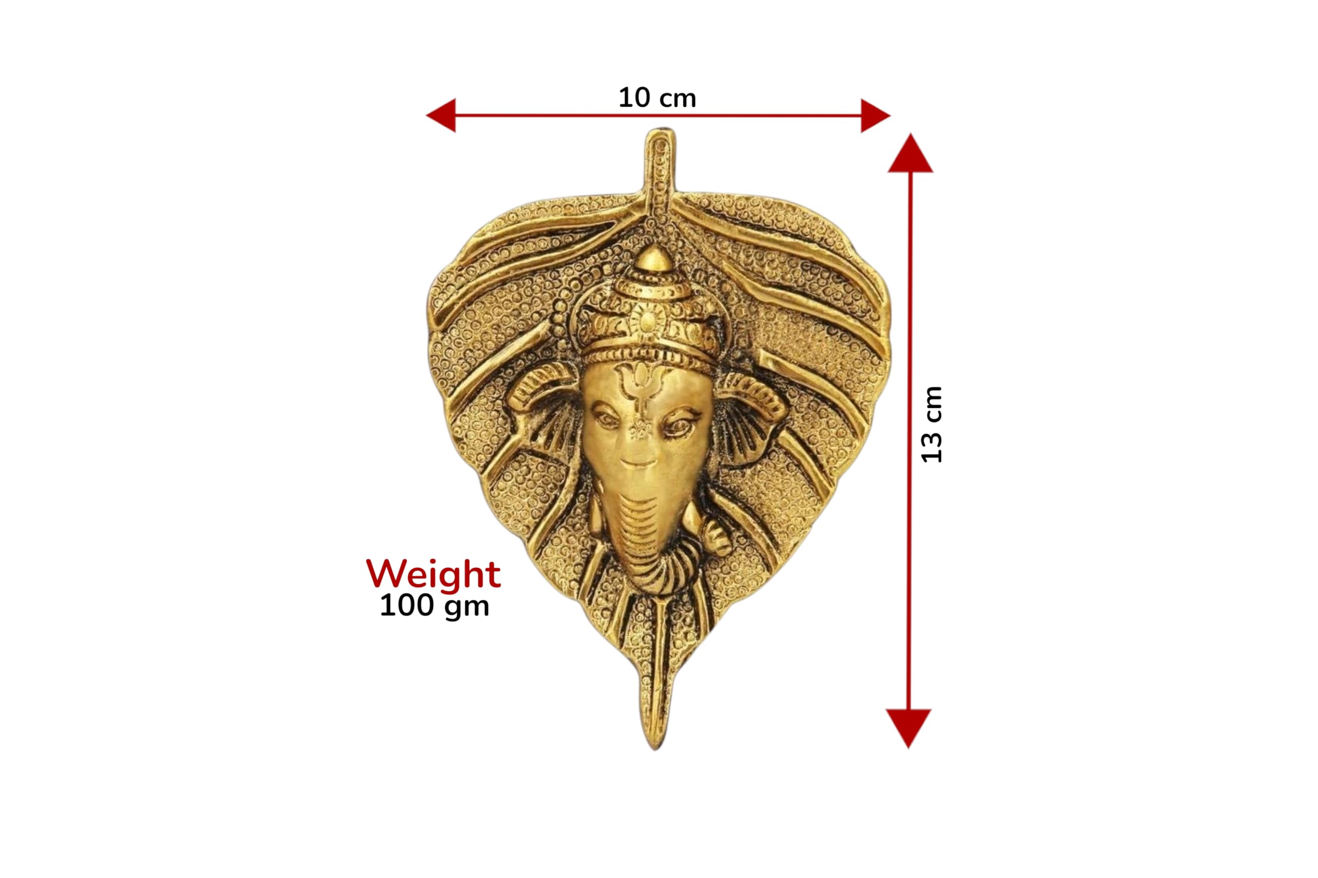 KridayKraft Metal Ganesh Murti Decorative,Wall Hanging Showpiece Ganesha Statue for Door,Ganpati Metal Statue for Gifting Purpose...