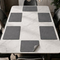 The Table Tales Premium Double-Sided PU Leather Placemat Set of 6 | Reversible Waterproof Heat Resistant Table Mats | Kitchen Dining Accessories | 45 x 30 cm (Space Grey) Kafalo