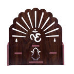 Twinster Small Wooden Temple for Home & Office, Light Weight Puja Mandir, Perfect for Smaller Spaces, Size- 28x28x26 CM.