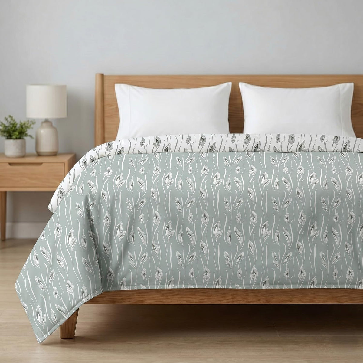 AYKA 100% Cotton Dohar Double Bed 85x96 Inch (216x244 cm) | 150 GSM Lightweight Cooling AC Blanket | Soft Breathable Modern Style Summer Comforter | Reversible Printed Quilt (7, Double) Kafalo