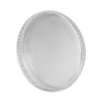 R Ayurveda Copper Decorative Round Silver Plated Metal Tray – 8 Inch Small Serving Tray for Kitchen, Dining Table, Coffee Table & Home Decor | Elegant Wedding & Housewarming Gift