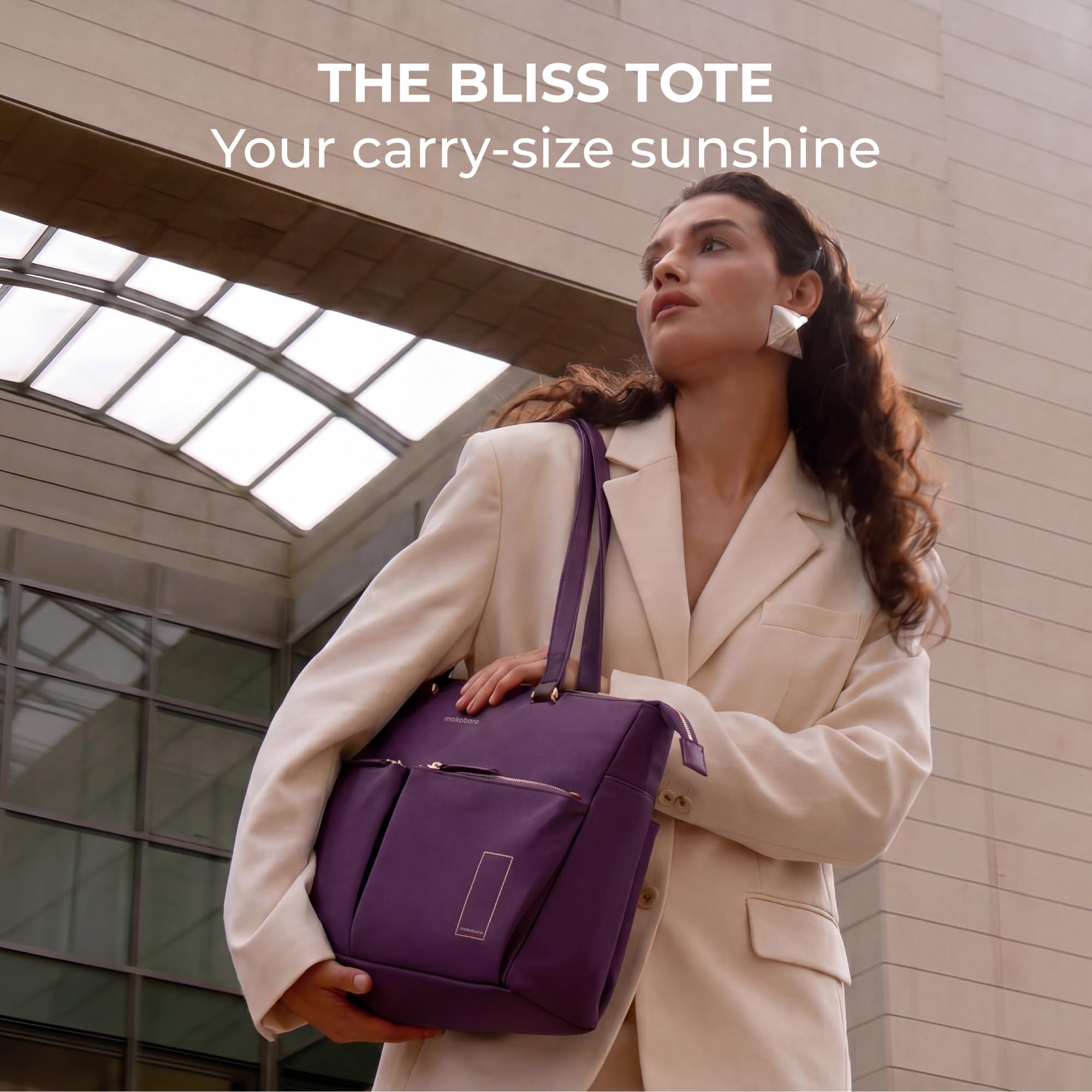 MOKOBARA Bliss Tote 12 5L Laptop Bag 15 6 Inch Office Travel Purple
